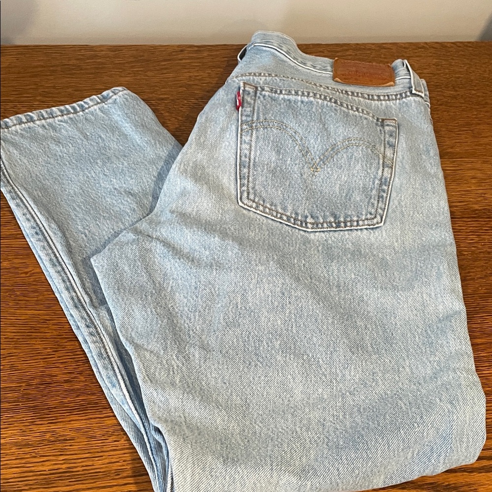 Levi's 501s Skinny Light Wash Straight Jeans